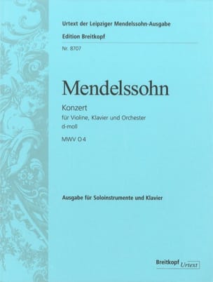 Konzert d-moll für Violine und Klavier MENDELSSOHN Partition Trios