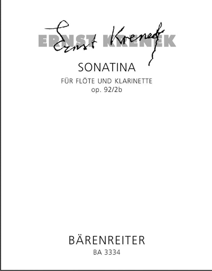 Sonatina op. 92/2b - Flöte und Klarinette - Ernst Krenek - Partition