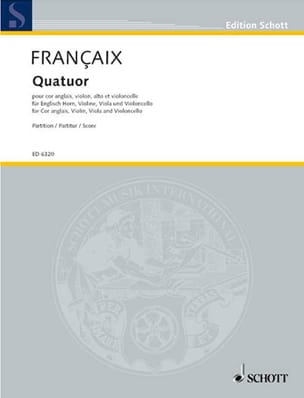 Quatuor 1970 - cor anglais, cordes - Score - FRANÇAIX - Partition