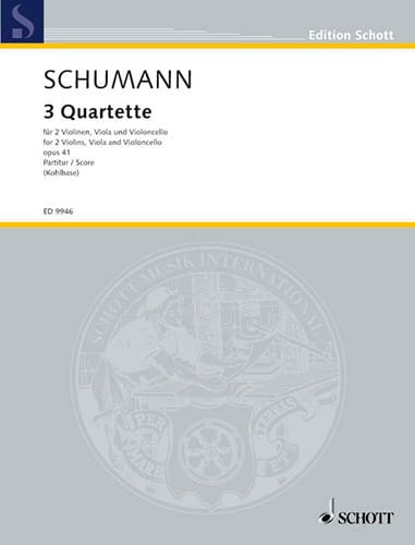 3 Quartette op. 41 - Partitur SCHUMANN Partition Grand format