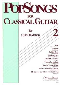 Pop Songs For Classical Guitar Volume 2 Cees Hartog Partition Guitare