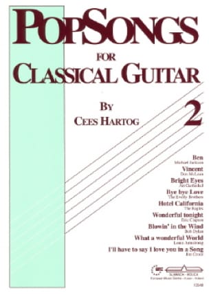 Pop Songs For Classical Guitar Volume 2 Cees Hartog Partition Guitare