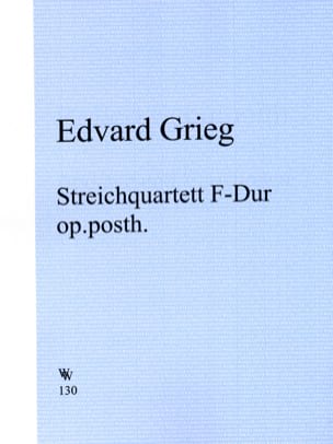 Streichquartett F-Dur op. posth. - Stimmen GRIEG Partition Quatuors