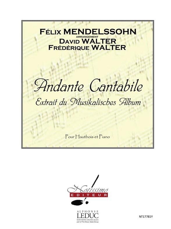 Andante cantabile - Hautbois MENDELSSOHN Partition Hautbois