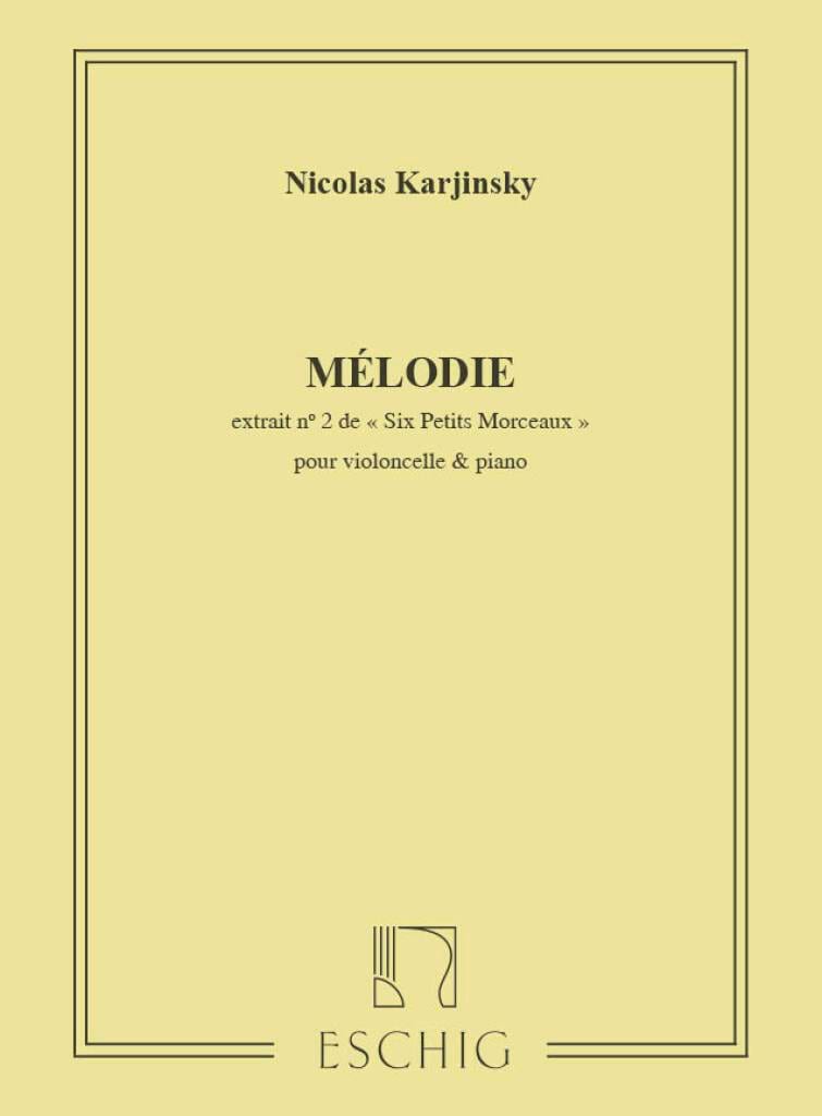 Mélodie n° 2 des 6 petits morceaux - Nicolas Karjinsky - Partition