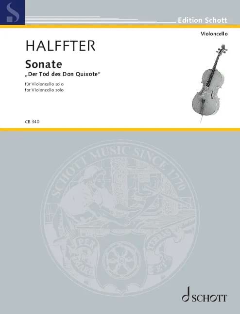 Sonate - Violoncelle solo Pedro Halffter Partition Violoncelle