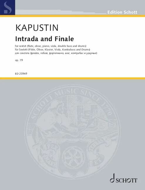 Intrada et Finale, op. 79 Nikolai Kapustin Partition Sextuors