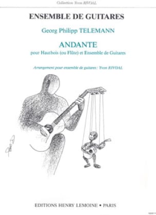 Andante - Hautbois ou flûte et ensemble guitares TELEMANN Partition