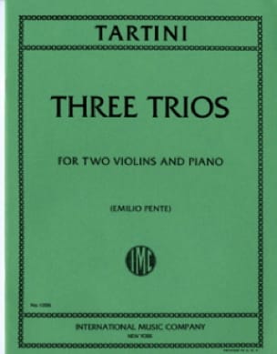 3 Trios - 2 Violins piano TARTINI Partition Trios