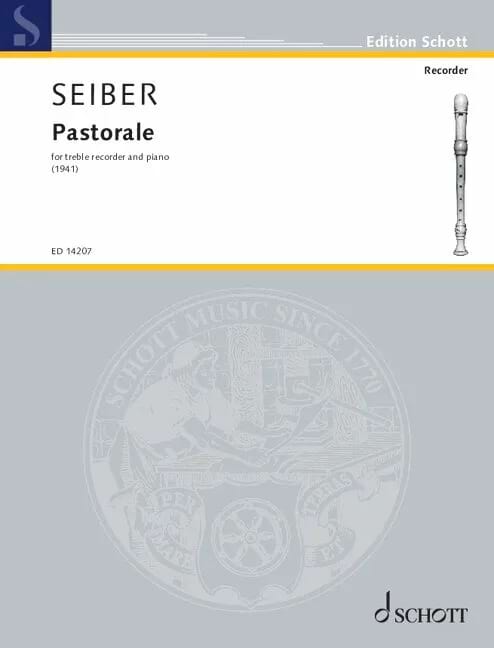 Pastorale Matyas Seiber Partition Flûte à bec