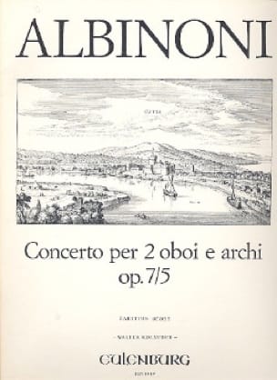 Concerto per 2 oboi e archi op. 7/5 - Conducteur - ALBINONI