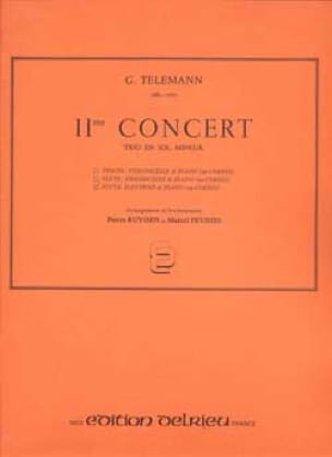 Concert n° 2 - Flûte, hautbois et piano TELEMANN Partition Trios