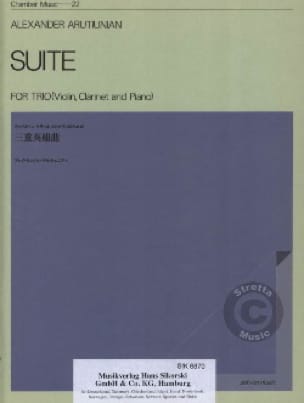 Suite - Violon, Clarinette, Piano Alexander Arutiunian Partition