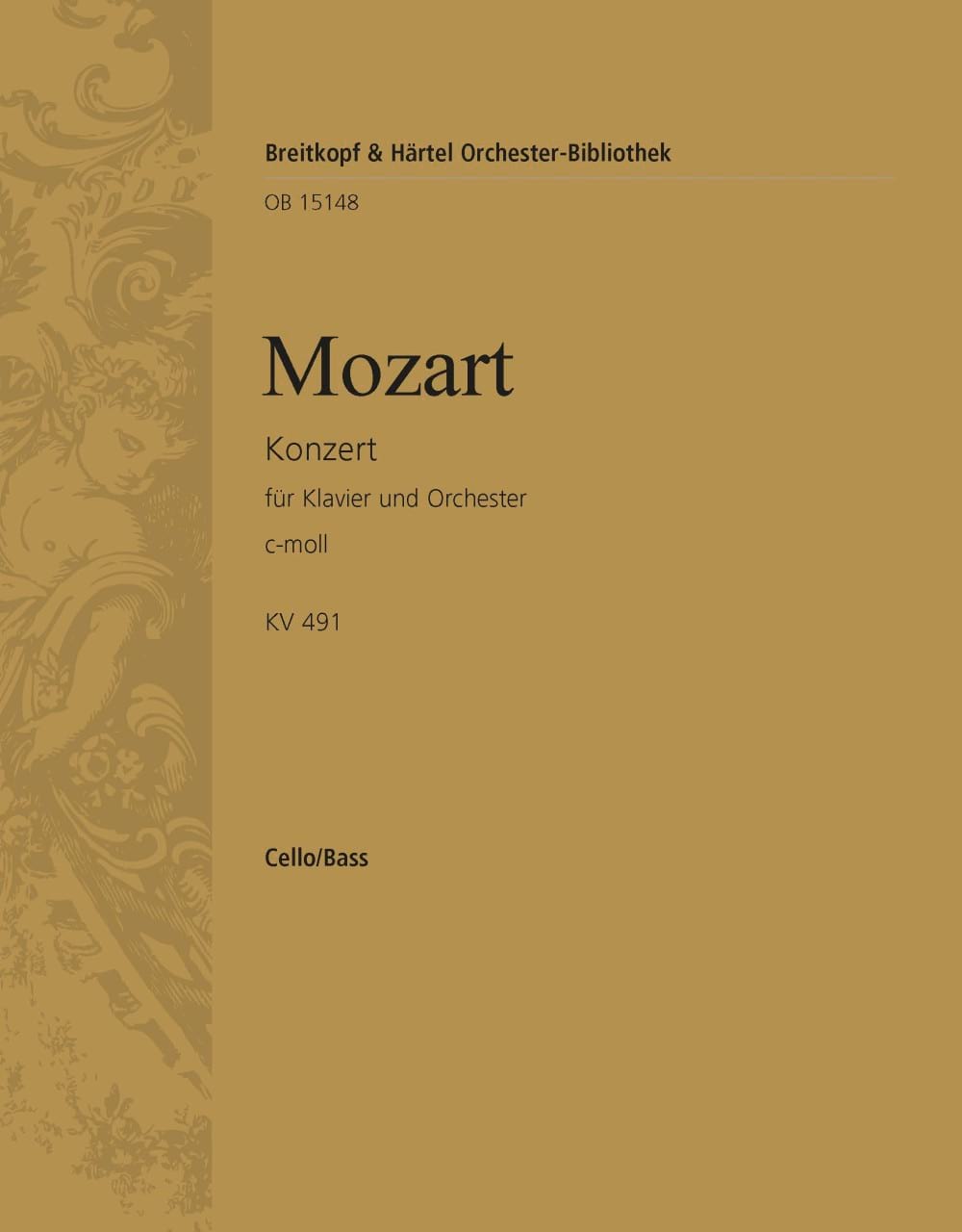Piano Concerto in C minor K. 491 (Vc/Kb) - MOZART - Partition