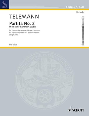 Partita Nr. 2 Die kleine Kammer-Musik TELEMANN Partition Flûte à bec