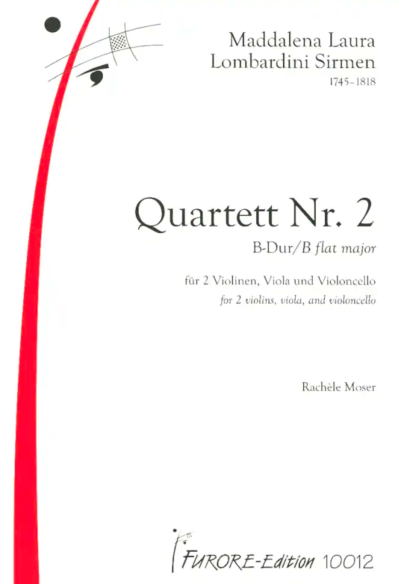 Quatuor N° 2 en Si bémol Majeur - Lombardini-Sirmen Laura Maddalena