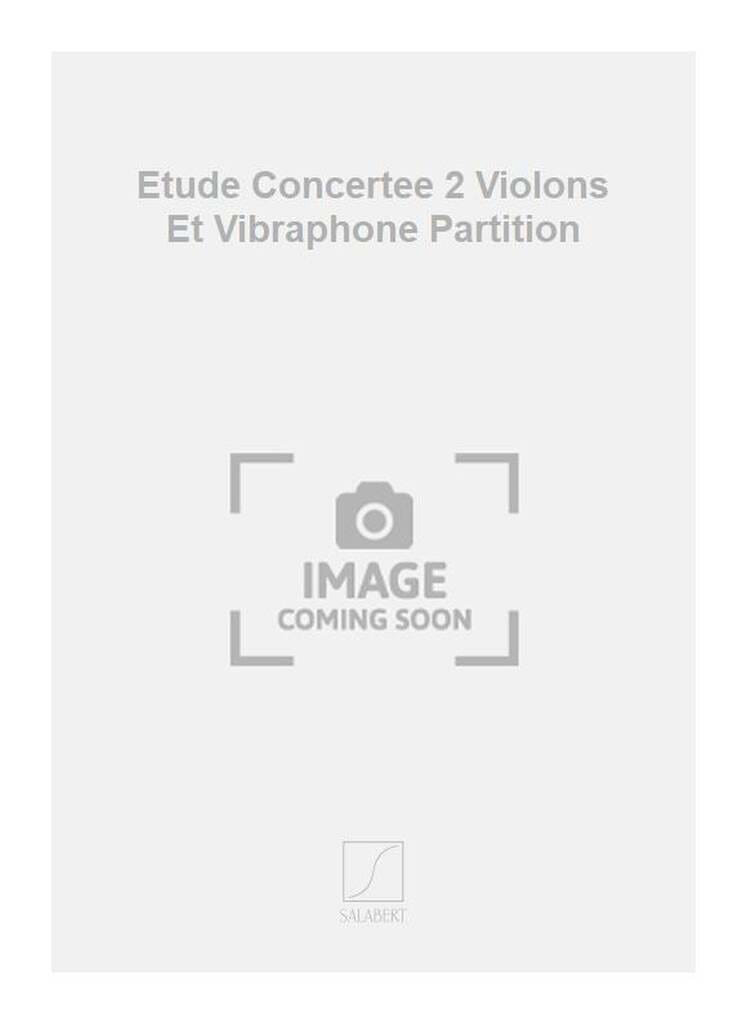 Etude concertée Xavier Darasse Partition