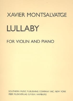 Lullaby Xavier Montsalvatge Partition Violon