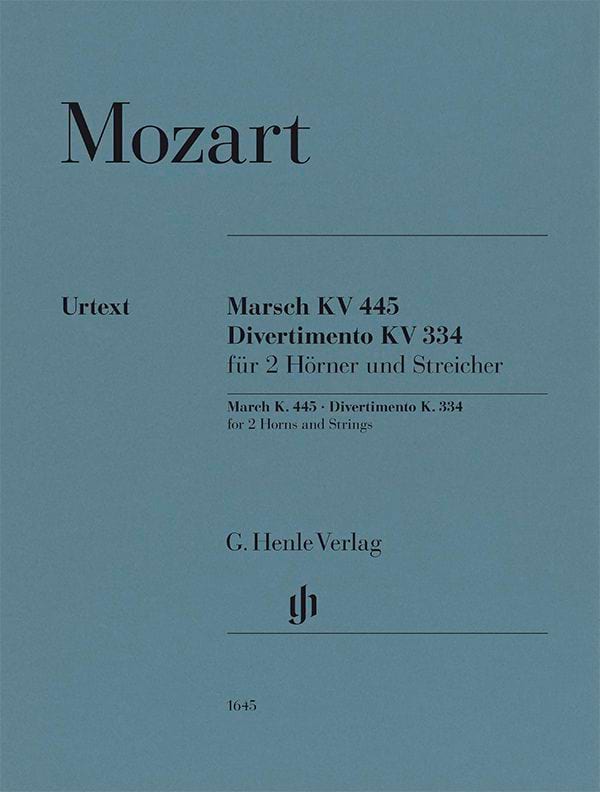 Marche KV 445 - Divertimento Kv 334 MOZART Partition Sextuors