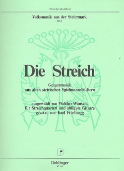 Heft 1 : Die Streich aus der Steiermark Volsmusik Partition Quintettes