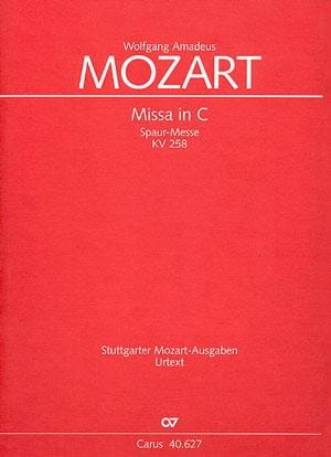 Missa In C-Dur Kv 258 - Partitur MOZART Partition Grand format