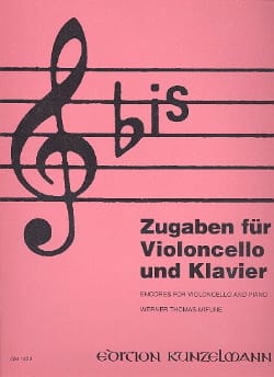 Bis pour Violoncelle Werner Thomas-Mifune Partition Violoncelle