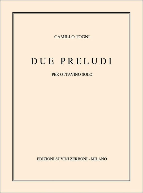 Due preludi Camillo Togni Partition Flûte traversière