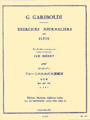 Exercices journaliers GARIBOLDI Partition Flûte traversière