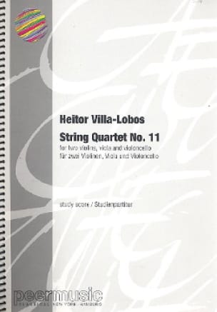 Quatuor à cordes n° 11 - Conducteur VILLA-LOBOS Partition Grand format