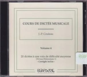 CD - Cours de Dictée Musicale - Volume 4 - Jean-Pierre Couleau