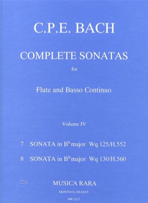 Complete sonatas Volume 4 - Flute Bc - Carl Philipp Emanuel Bach
