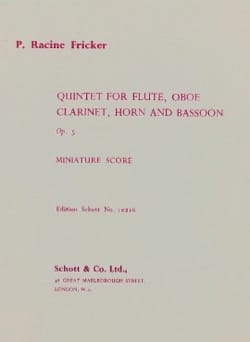 Parcourir les pages de Quintet for flute, oboe ... op. 5 - Score - Peter Racine Fricker