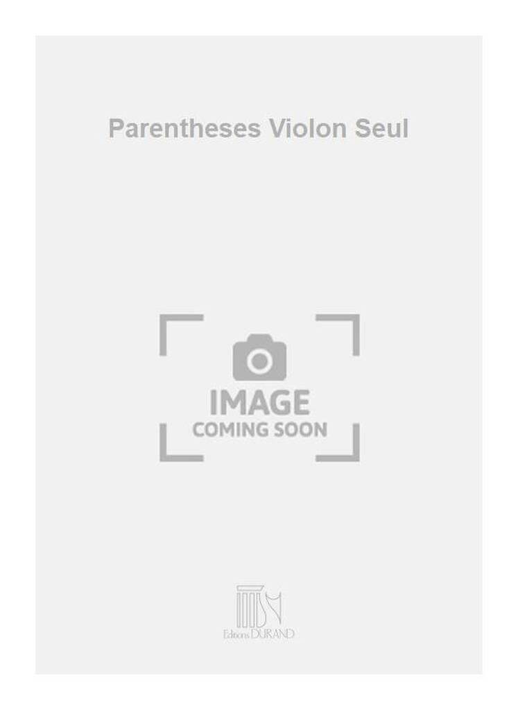 Parenthèses Frederic Boulard Partition Violon
