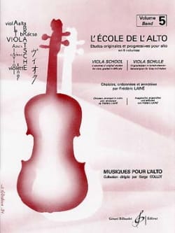 L'école de l'alto - Volume 5 Frédéric Lainé Partition Alto