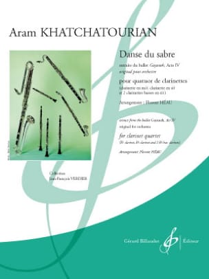 Danse du sabre - 4 Clarinettes KHATCHATURIAN Partition Clarinette