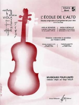 L'école de l'alto - Volume 5 - Frédéric Lainé - Partition - Alto