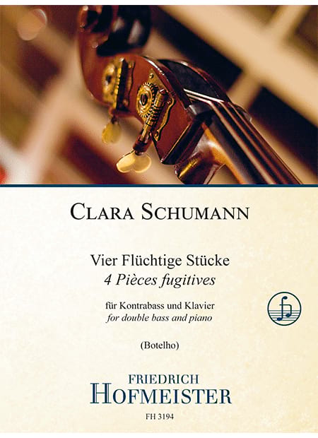 4 pièces fugitives Clara Schumann Partition Contrebasse