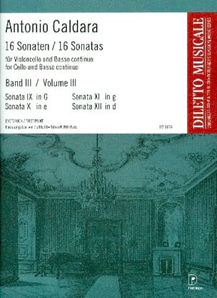 16 Sonaten Band 3 (Nr.9-12) CALDARA Partition Violoncelle