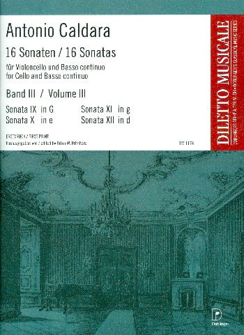 16 Sonaten Band 3 (Nr.9-12) CALDARA Partition Violoncelle