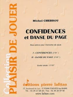 Confidences et Danse du page Michel Chebrou Partition Clarinette