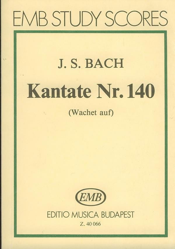 Cantate N° 140 - Score BACH Partition Petit format