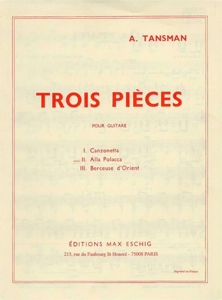 Alla Polacca : n° 2 des 3 Pièces Alexandre Tansman Partition Guitare
