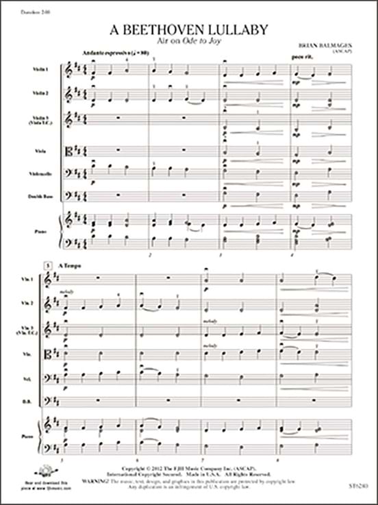 Beethoven Lullaby Brian Balmages Partition