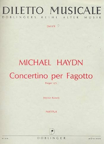 Concertino f. Fagott Michael HAYDN Partition Grand format