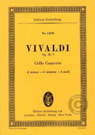 Violoncello-Konzert D-Moll, Op. 26/9 VIVALDI Partition Petit format