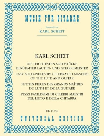 Die leichtesten Solostücke berühmter Lauten- und Gitarrenmeister