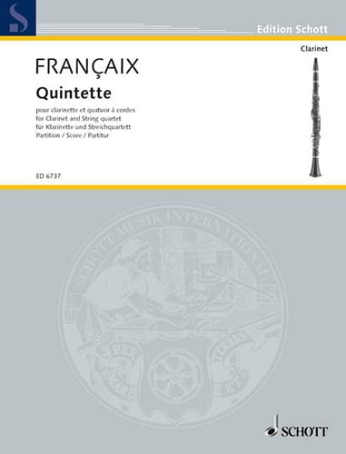 Quintette - clarinette, quatuor à cordes - Score - FRANÇAIX