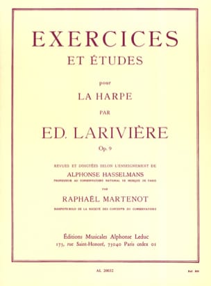 Exercices et Etudes op. 9 pour harpe Ed. Larivière Partition Harpe