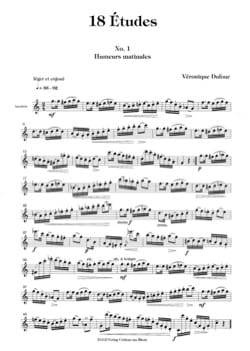 18 Etudes Véronique Dufour Partition Hautbois