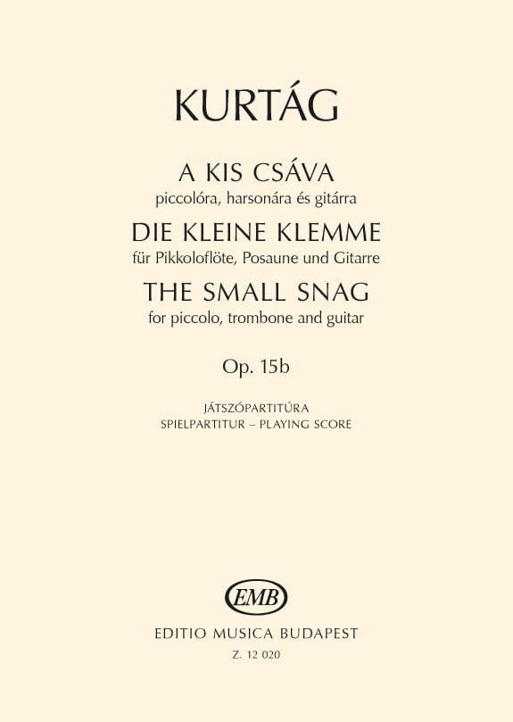 Die kleine Klemme op. 15b - Spielpartitur KURTAG Partition